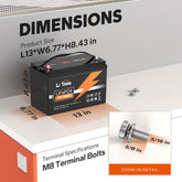 specific dimension information about litime group 31 12v 100ah lifepo4 battery